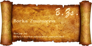 Borka Zsuzsanna névjegykártya